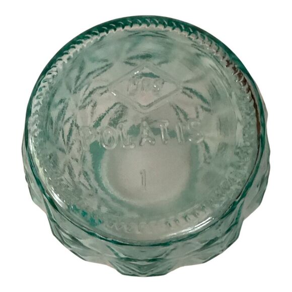 Vintage DPS Polatis Aqua Blue Diamond Cut Vase 5  1/2” - Picture 4 of 4